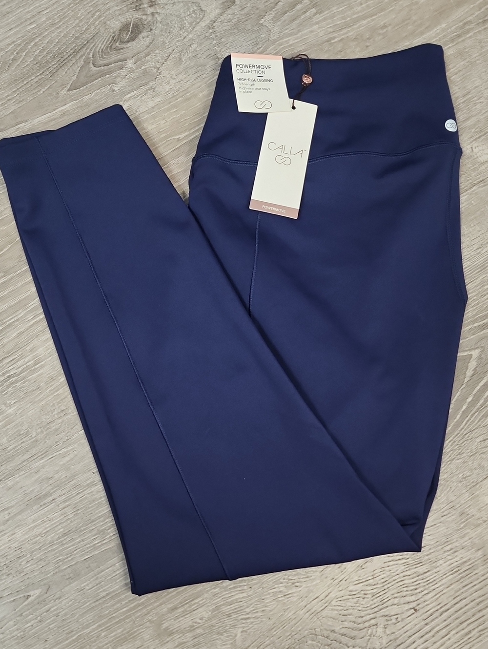 Calia Powermove High-Rise 7/8 Length Leggings In Opulent Blue Size XL